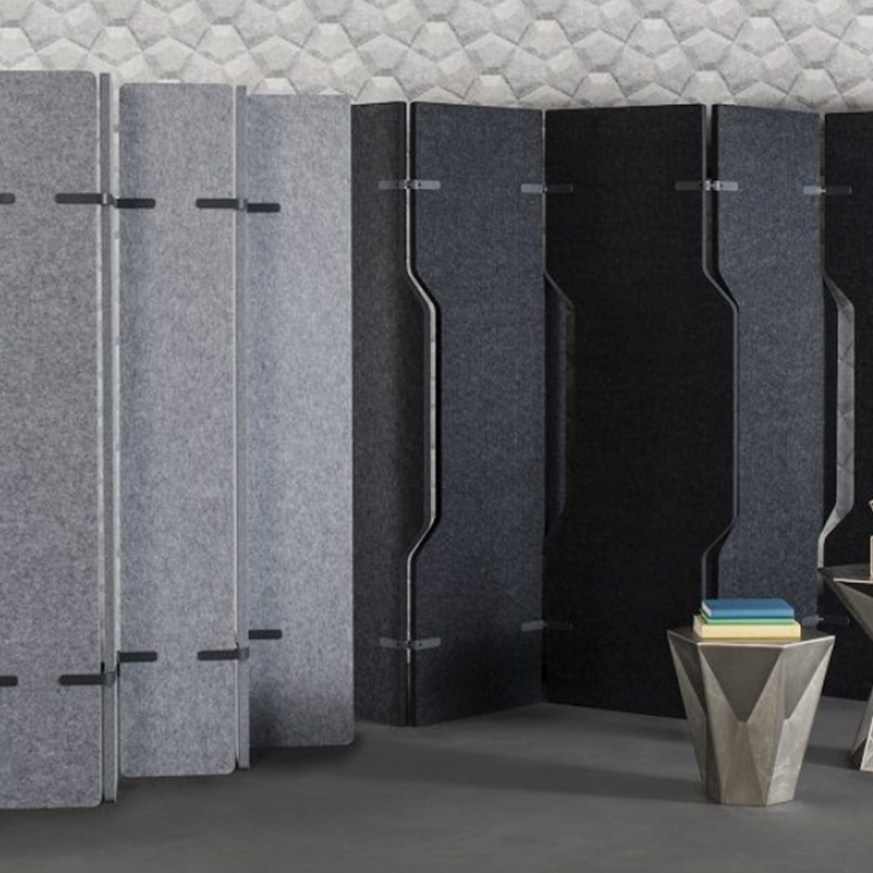 Yüksek Kaliteli Çevre Dostu Ofis Bölmeleri Hareketli Yaprak Şekli Oda Bölücüler Yüksek Ses Emme Özelleştirilebilir Modern Tasarım