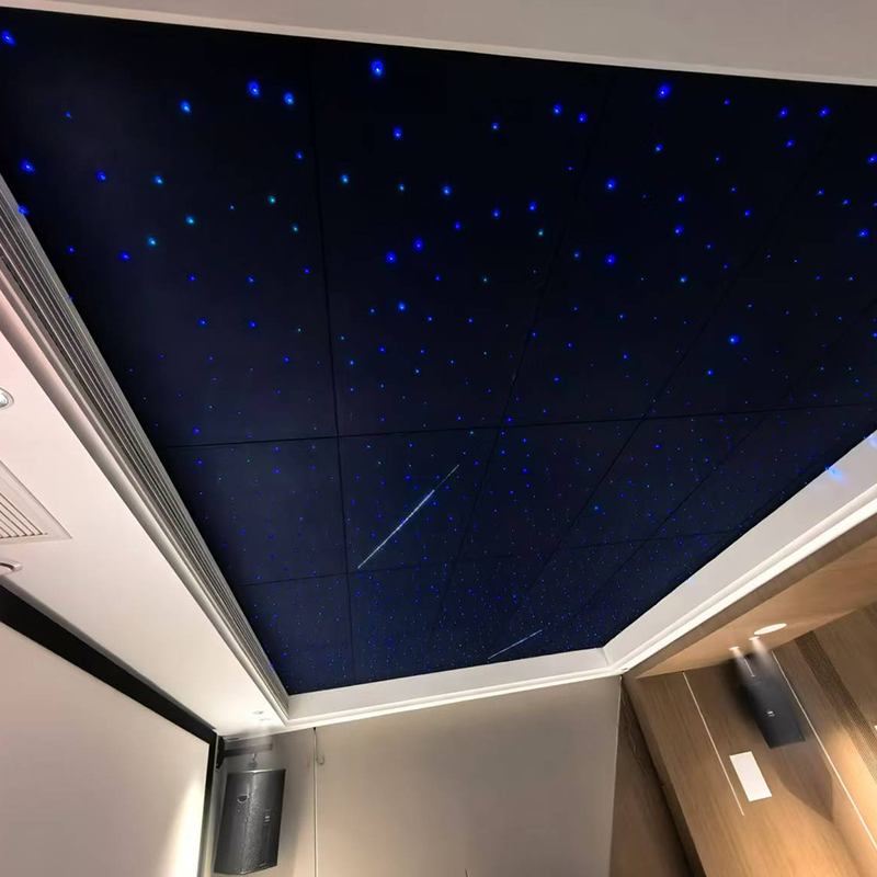 Modern Oteller için Düz Renk Renkli Fiber Optik Akustik Paneller Uzaktan Kumanda Ortam Yıldız Işığı Isı Streç Grafik Tasarım Modern Oteller için Düz Renk Renkli Fiber Optik Akustik Paneller Uzaktan Kumanda Ortam Yıldız Işığı Isı Streç Grafik Tasarım