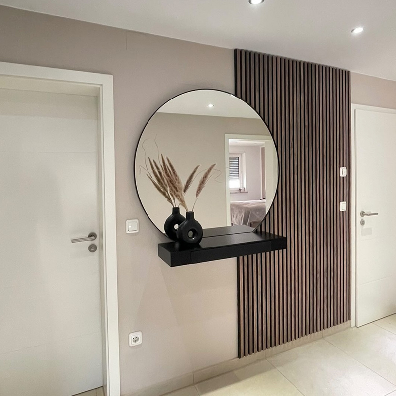 Çeşitli Malzemeler Ahşap Şeritler Ofis Dekorasyonu Duvar Panelleri Izgaralar Ses Emici Paneller Grafik Tasarım Proje Çözümü