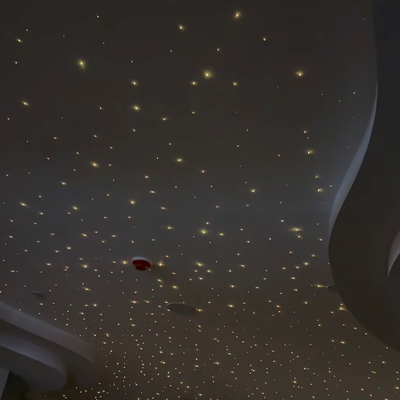 Modern Stil Fiber Optik RGB Işık Yıldız Tavan Panelleri Oturma Odası için 7 Renkli Alçı