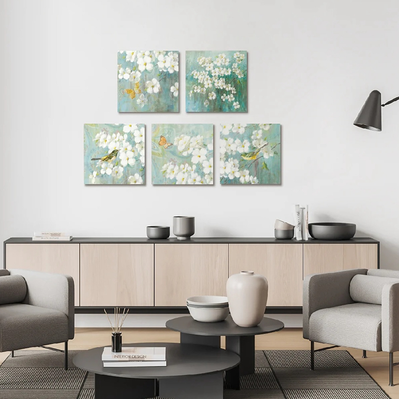 Modern Tarzda Isı Transferli Akustik Panel Duvar Resimleri - HD, Ses Emici, Yatak Odası/Oturma Odası için