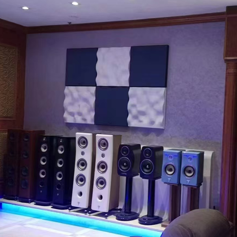 Modern 3D Renkli Akustik Ses Difüzör Paneli Salon Uygulaması için Dekoratif Tavan Duvar Tasarımı Grafik Tasarım Mevcut