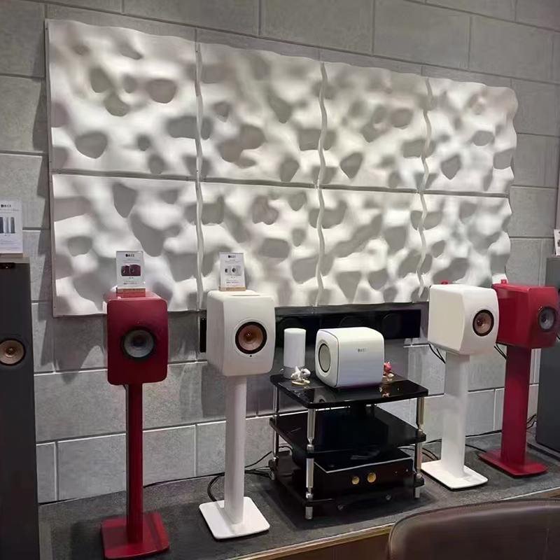 Modern 3D Renkli Akustik Ses Difüzör Paneli Salon Uygulaması için Dekoratif Tavan Duvar Tasarımı Grafik Tasarım Mevcut