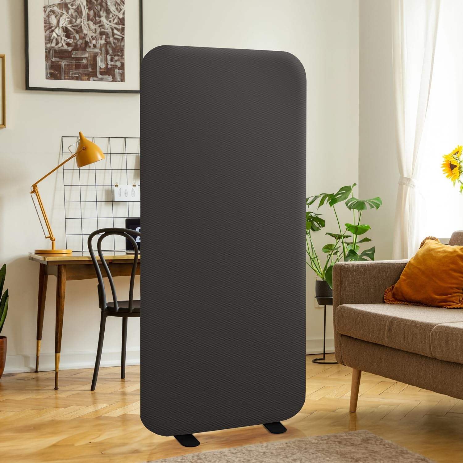 Akustik Bölme Ekranları Ofis ve Ev Tasarımı için Modern Yerde Duran Polyester Oda Bölücü Ofis Mobilyaları Okul Bölücü